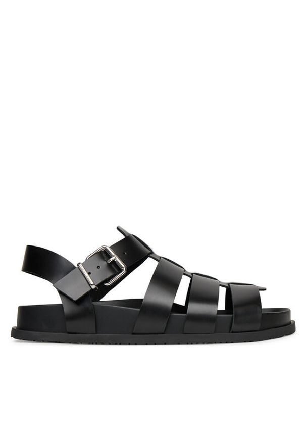 Tommy Jeans Sandały Tjw Fisherman Patent Sandal EN0EN02874 Czarny. Kolor: czarny. Materiał: skóra