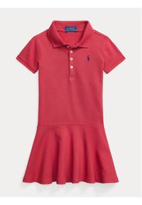 Polo Ralph Lauren Sukienka codzienna 312698754074 Czerwony Regular Fit. Okazja: na co dzień. Typ kołnierza: polo. Kolor: czerwony. Materiał: bawełna. Typ sukienki: proste. Styl: casual