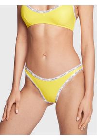 Calvin Klein Swimwear Dół od bikini KW0KW01952 Żółty. Kolor: żółty. Materiał: syntetyk