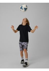 4f - 4F Koszulka sportowa szybkoschnąca chłopięca - czarna 146/152 (10-12 lat). Kolor: czarny. Sezon: lato #2
