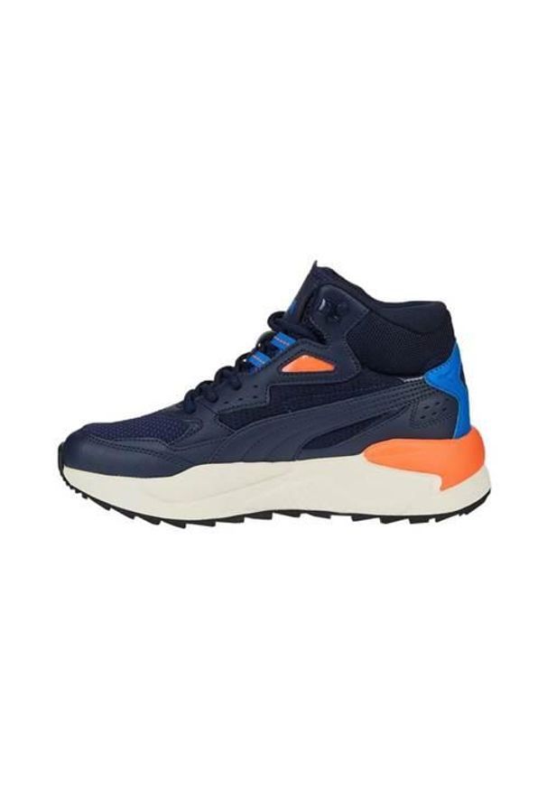 Buty do chodzenia dla dzieci Puma X-ray Speed Mid Wtr. Zapięcie: sznurówki. Kolor: niebieski. Materiał: materiał, syntetyk. Szerokość cholewki: normalna. Sport: turystyka piesza