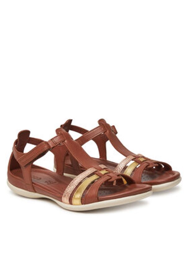 ecco - ECCO Sandały Flash 24087360871 Brązowy. Kolor: brązowy. Materiał: skóra