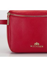 Wittchen - Damska torebka nerka skórzana prostokątna czerwona. Kolor: czerwony. Materiał: skóra #4
