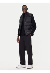 Karl Lagerfeld - KARL LAGERFELD Kamizelka 505030 554596 Czarny Regular Fit. Typ kołnierza: dekolt w karo. Kolor: czarny. Materiał: syntetyk
