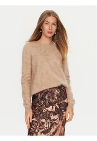 ViCOLO Sweter 22016S Beżowy Regular Fit. Kolor: beżowy. Materiał: kaszmir