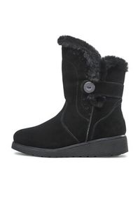 skechers - Skechers Botki Cozy Peak 49811/BLK Czarny. Kolor: czarny. Materiał: zamsz, skóra #4