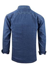 Delikatnie Taliowana Koszula Weekendowa - Pako Jeans - Jeans (Denim). Okazja: na co dzień. Kolor: niebieski. Materiał: bawełna. Styl: casual #6