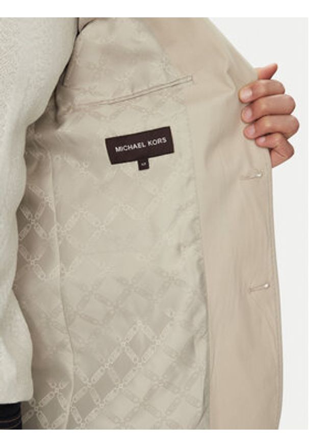 Michael Kors Marynarka CS5100THC2 Beżowy Slim Fit. Kolor: beżowy. Materiał: bawełna