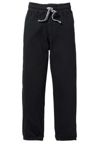 bonprix - Spodnie dresowe z czystej bawełny (2 pary). Kolor: czarny. Materiał: dresówka, bawełna