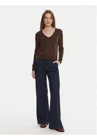 United Colors of Benetton - United Colors Of Benetton Sweter 1002D401Y Brązowy Regular Fit. Kolor: brązowy. Materiał: wełna #4