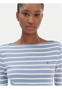 TOMMY HILFIGER - Tommy Hilfiger Bluzka New Cody WW0WW40589 Błękitny Slim Fit. Kolor: niebieski. Materiał: bawełna #5