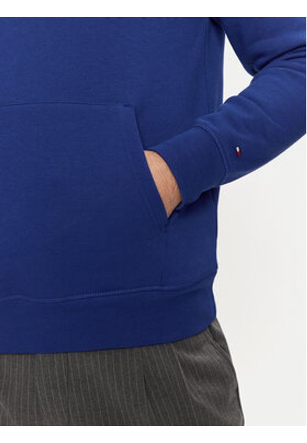 TOMMY HILFIGER - Tommy Hilfiger Bluza Logo MW0MW11599 Niebieski Regular Fit. Kolor: niebieski. Materiał: syntetyk, bawełna