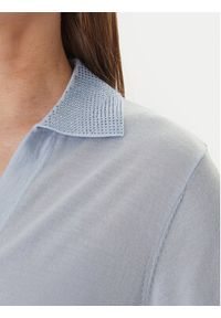 Guess Polo W6GR03 Z0583 Niebieski jasny Regular Fit. Typ kołnierza: polo. Kolor: niebieski. Materiał: wełna #4