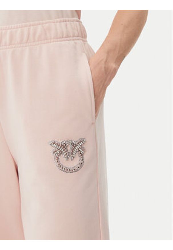 Pinko - PINKO Spodnie dresowe Plumcake 104790 A2G8 Różowy Regular Fit. Kolor: różowy. Materiał: bawełna