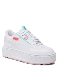 Sneakersy Puma Karmen Rebelle Charms 389400 01 White/White/Pear Pink/Mint. Kolor: biały. Materiał: skóra