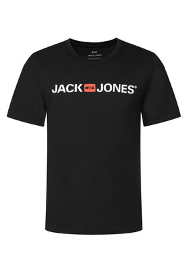 Jack & Jones T-Shirt Jjecorp Logo 12137126 Czarny Slim Fit. Kolor: czarny. Materiał: bawełna
