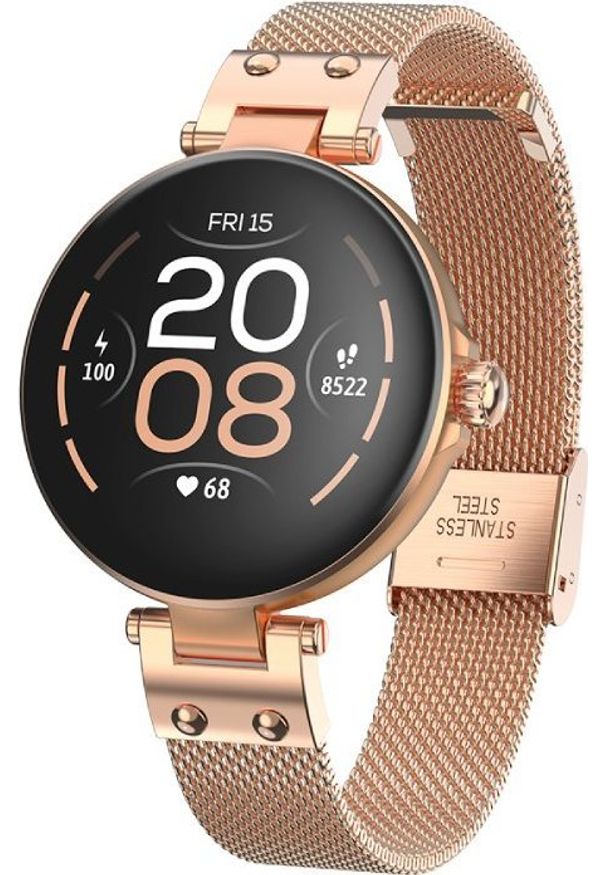 FOREVER - Smartwatch Forever SB-305 Różowe złoto (ForeVive Petite SB-305 róż-zło). Rodzaj zegarka: smartwatch. Kolor: różowy, złoty, wielokolorowy