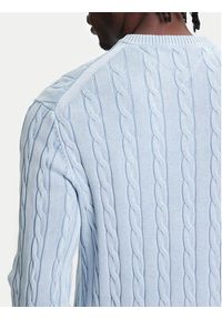 TOMMY HILFIGER - Tommy Hilfiger Sweter Classic MW0MW39524 Błękitny Regular Fit. Kolor: niebieski. Materiał: bawełna #4