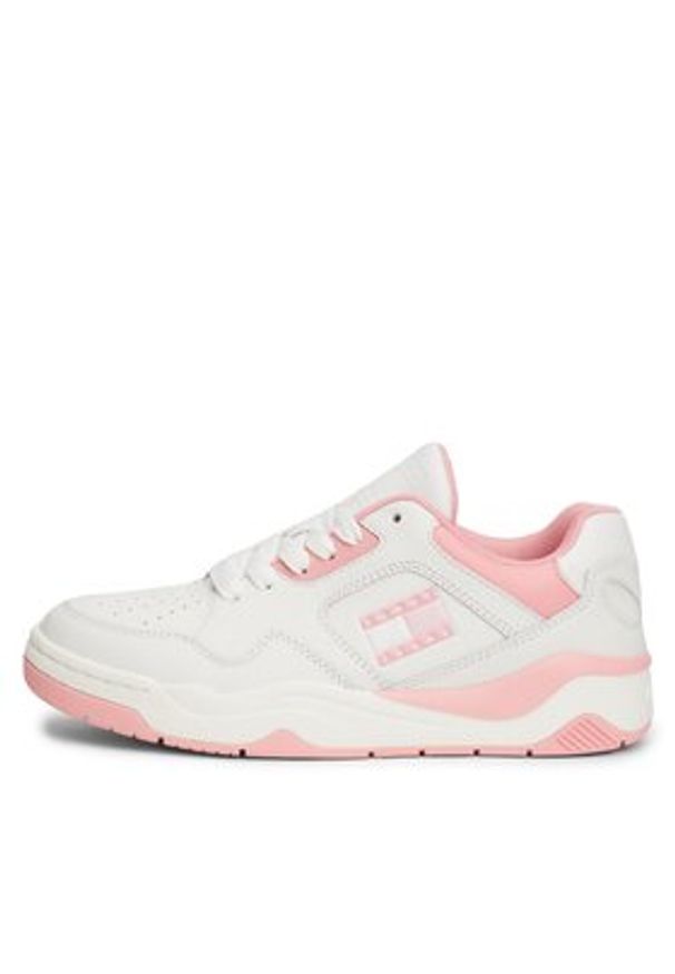 Tommy Jeans Sneakersy Tjw New Basket Sneaker Lc EN0EN02524 Różowy. Kolor: różowy. Materiał: skóra