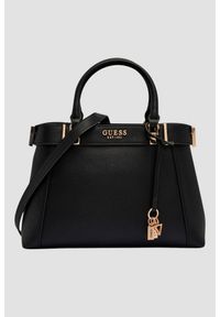 Guess - GUESS Czarna torebka damska Anadela. Kolor: czarny. Materiał: skórzane