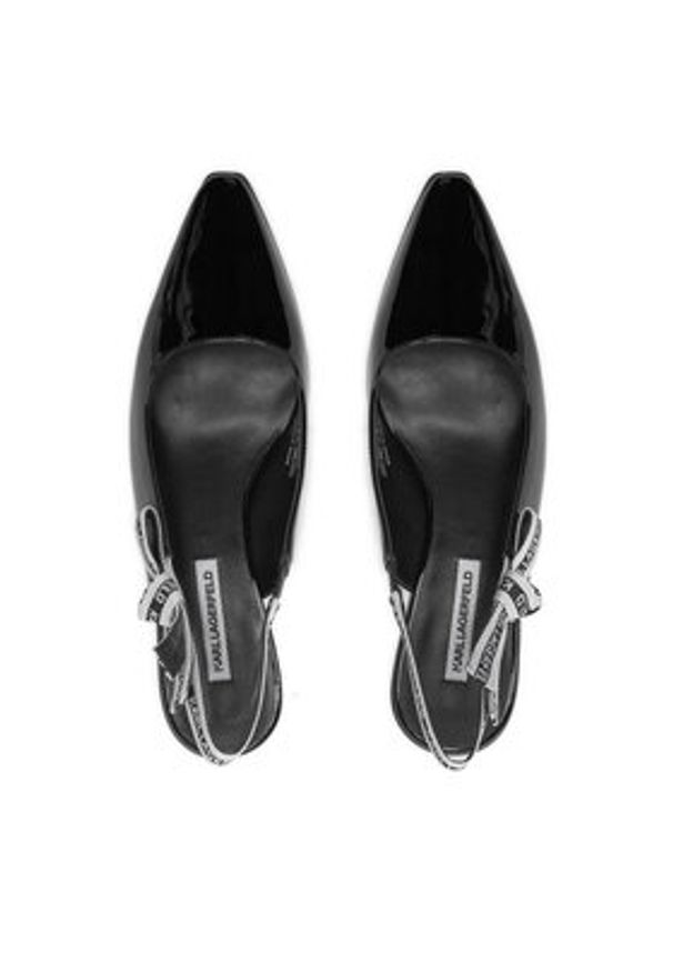 Karl Lagerfeld - KARL LAGERFELD Sandały Panache II KL30808A Czarny. Kolor: czarny. Materiał: lakier, skóra