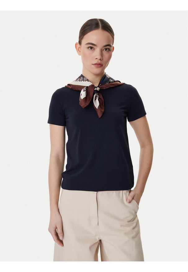 Weekend Max Mara T-Shirt Multib 2615971021 Granatowy Regular Fit. Kolor: niebieski. Materiał: bawełna
