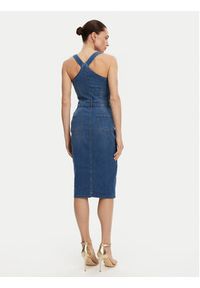Fracomina Sukienka jeansowa FP25SD4001D46402 Niebieski Slim Fit. Kolor: niebieski. Materiał: bawełna #5
