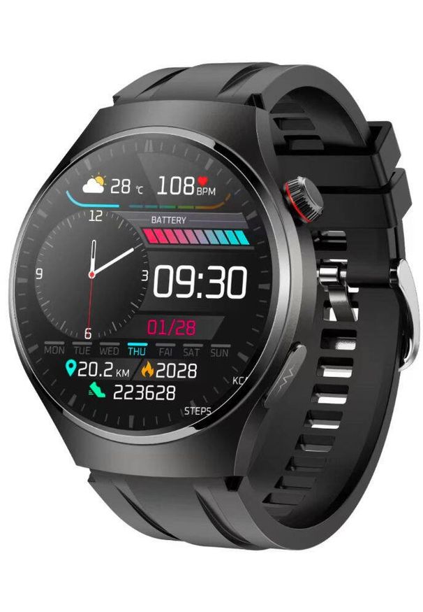 SmartWatch Rubicon RNCF32 czarny rozmowy glukoza termometr .. Rodzaj zegarka: smartwatch. Kolor: czarny