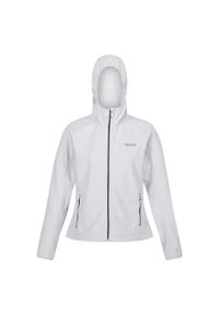 Softshell turystyczny damski Regatta Arec III z kapturem. Typ kołnierza: kaptur. Kolor: szary, wielokolorowy, biały. Materiał: poliamid. Sport: turystyka piesza #1