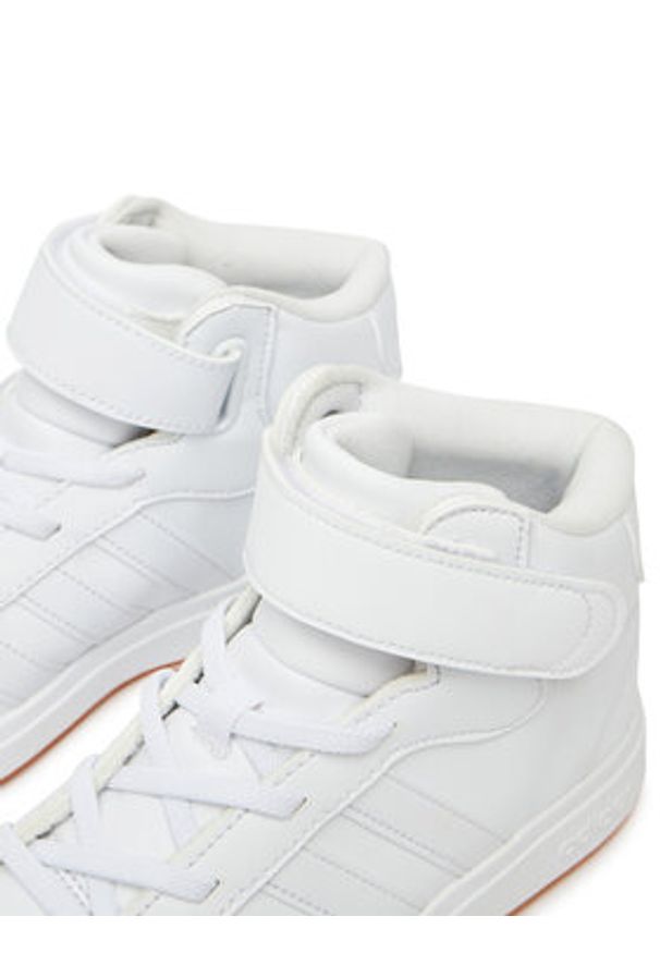 Adidas - adidas Sneakersy Grand Court Mid K JR0803 Biały. Kolor: biały. Materiał: skóra