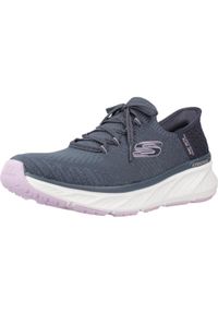 skechers - Kapcie SKECHERS SLIP-INS EDGERIDE Niebieski. Kolor: niebieski. Materiał: tkanina