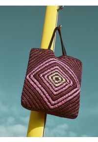 Reserved - Pleciona torebka shopper - wielobarwny #1