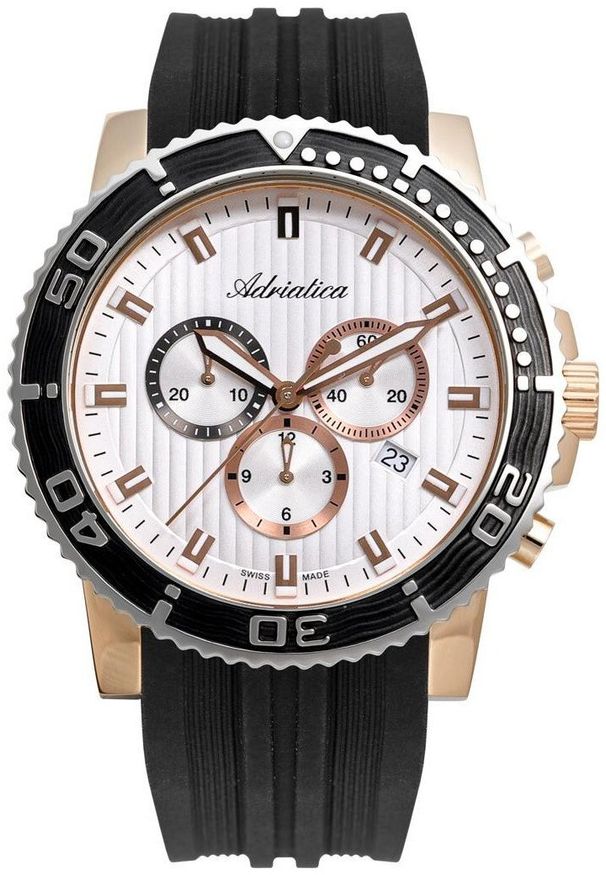 Zegarek męski Adriatica A1127.R213CH czarny. Kolor: czarny