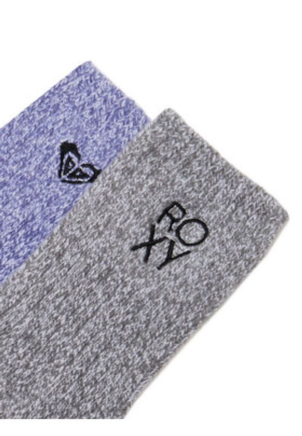 Roxy Zestaw 2 par wysokich skarpet damskich CEO_AS_ROXY_06_W_AW25 (2 PACK) mix Szary. Kolor: szary. Materiał: poliester, materiał