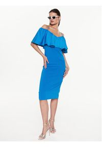 Pinko Sukienka koktajlowa La Carlota 100034 A0GI Niebieski Regular Fit. Kolor: niebieski. Materiał: syntetyk. Styl: wizytowy