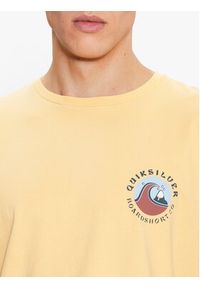 Quiksilver T-Shirt Qs Bubble Stamp EQYZT07258 Żółty Regular Fit. Kolor: żółty. Materiał: bawełna