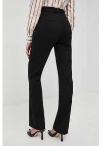 VICTORIA BECKHAM - Victoria Beckham spodnie damskie kolor czarny proste high waist. Okazja: na co dzień. Stan: podwyższony. Kolor: czarny. Styl: casual #2
