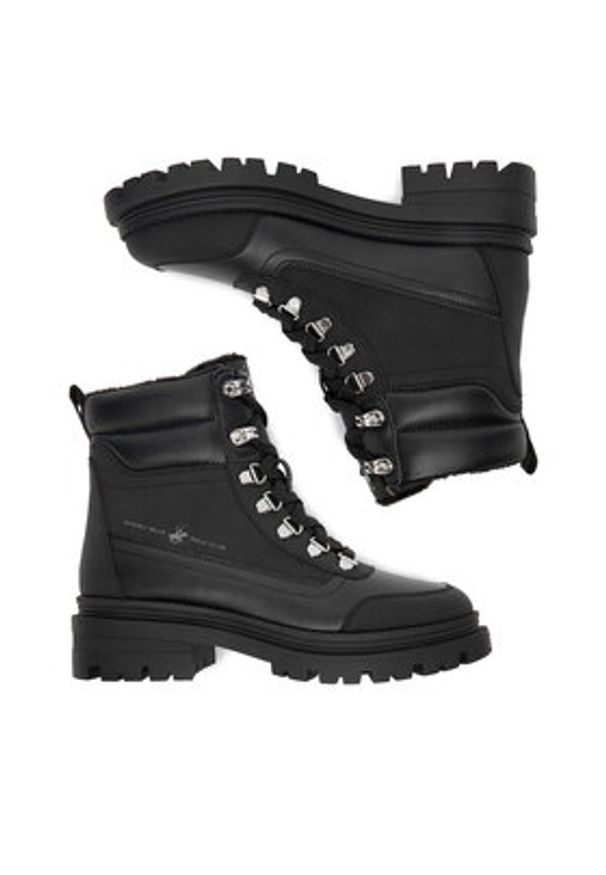 Beverly Hills Polo Club Trapery CEO-HY62070-7 Czarny. Kolor: czarny. Materiał: skóra, materiał