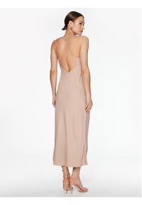 Calvin Klein Sukienka koktajlowa K20K205027 Beżowy Slim Fit. Kolor: beżowy. Materiał: wiskoza. Styl: wizytowy #3