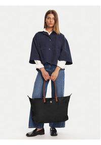 TOMMY HILFIGER - Tommy Hilfiger Torebka Popette Maxi Tote AW0AW17996 Czarny. Kolor: czarny. Materiał: skórzane #3