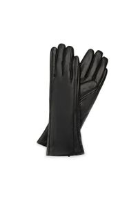 Wittchen - Ocieplane rękawiczki damskie ze skóry naturalnej czarne. Kolor: czarny. Materiał: skóra. Styl: klasyczny, wizytowy #1