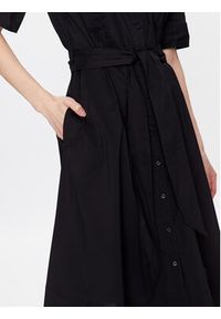 Lauren Ralph Lauren Sukienka koszulowa 200748950002 Czarny Regular Fit. Kolor: czarny. Materiał: bawełna. Typ sukienki: koszulowe