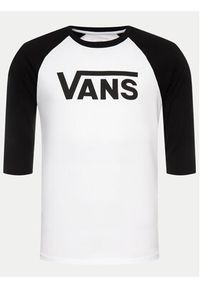 Vans Longsleeve Classic Ragl VN0002QQYB21 Biały Slim Fit. Kolor: biały. Materiał: bawełna. Długość rękawa: długi rękaw #3