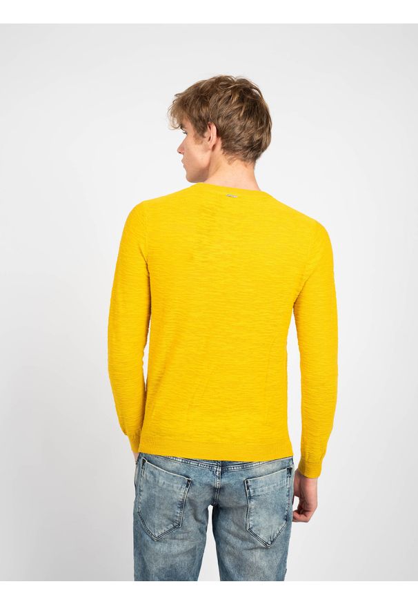Antony Morato Sweter | MMSW01180 YA200070 | Mężczyzna | Żółty. Okazja: na co dzień. Kolor: żółty. Materiał: bawełna, wiskoza. Styl: casual