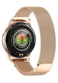 Maxcom Ecowatch 3 złoty. Rodzaj zegarka: smartwatch. Kolor: złoty. Materiał: mesh. Styl: sportowy, casual, elegancki, klasyczny #3