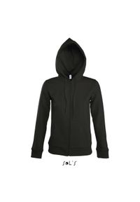 SOL'S - Bluza z kapturem dla kobiet Sol's Seven. Typ kołnierza: kaptur. Kolor: czarny. Wzór: nadruk #1