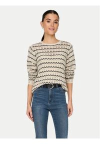 only - ONLY Sweter Asa 15324522 Beżowy Regular Fit. Kolor: beżowy. Materiał: bawełna, syntetyk