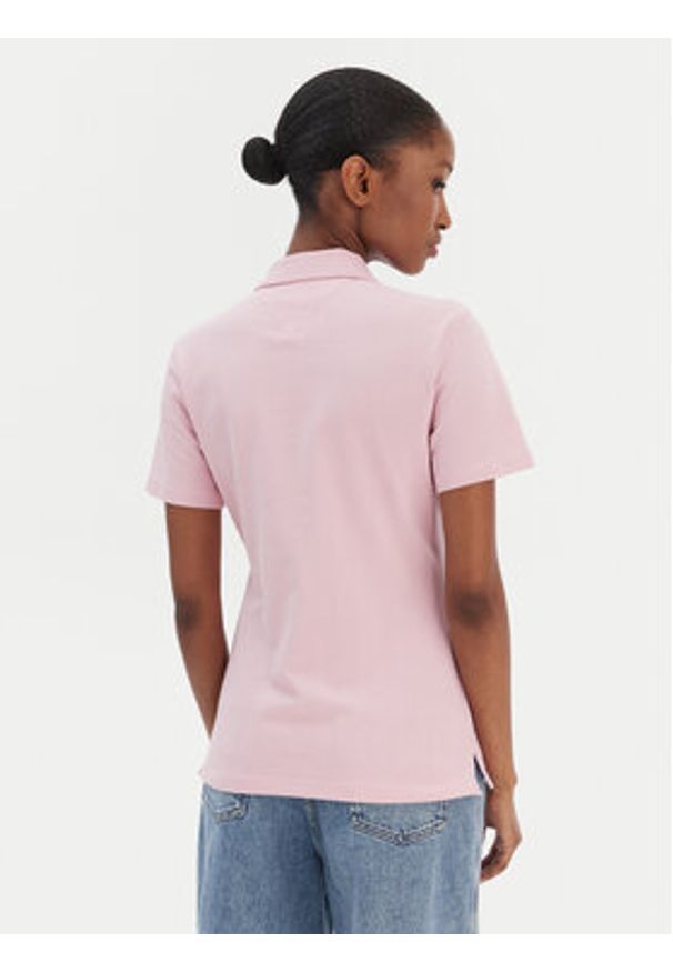 TOMMY HILFIGER - Tommy Hilfiger Polo 1985 WW0WW43225 Różowy Slim Fit. Typ kołnierza: polo. Kolor: różowy. Materiał: bawełna