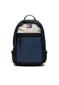 Tommy Jeans Plecak Mochila color block con logo engomado de hombre AM0AM12611 Granatowy. Kolor: niebieski. Materiał: materiał