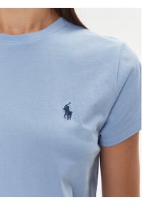 Polo Ralph Lauren T-Shirt 211898698014 Błękitny Regular Fit. Typ kołnierza: polo. Kolor: niebieski. Materiał: bawełna #5